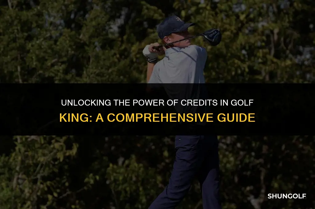 what are credits used for in golf king