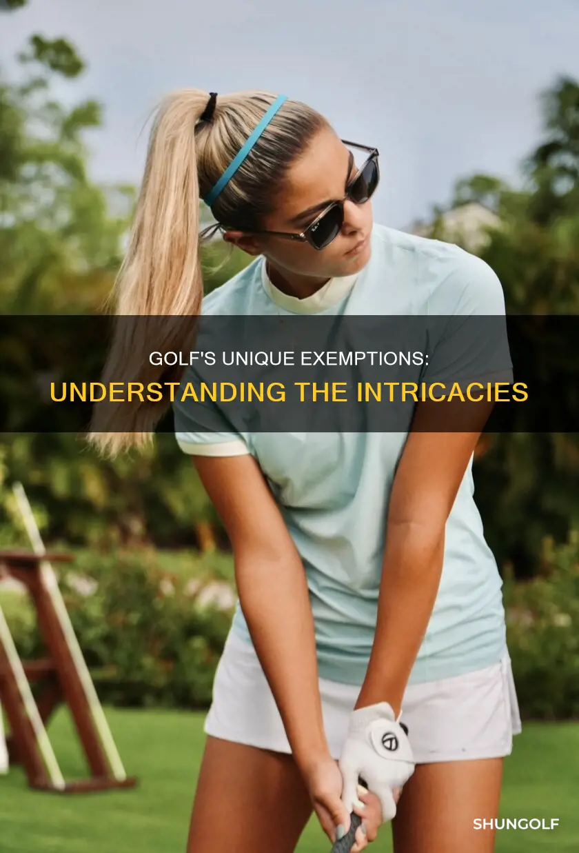 what are exemptions in golf
