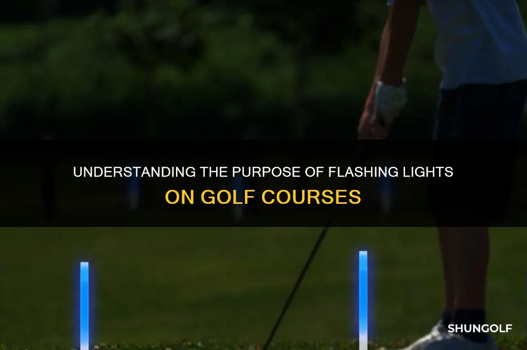 what are flashing light on golf courses