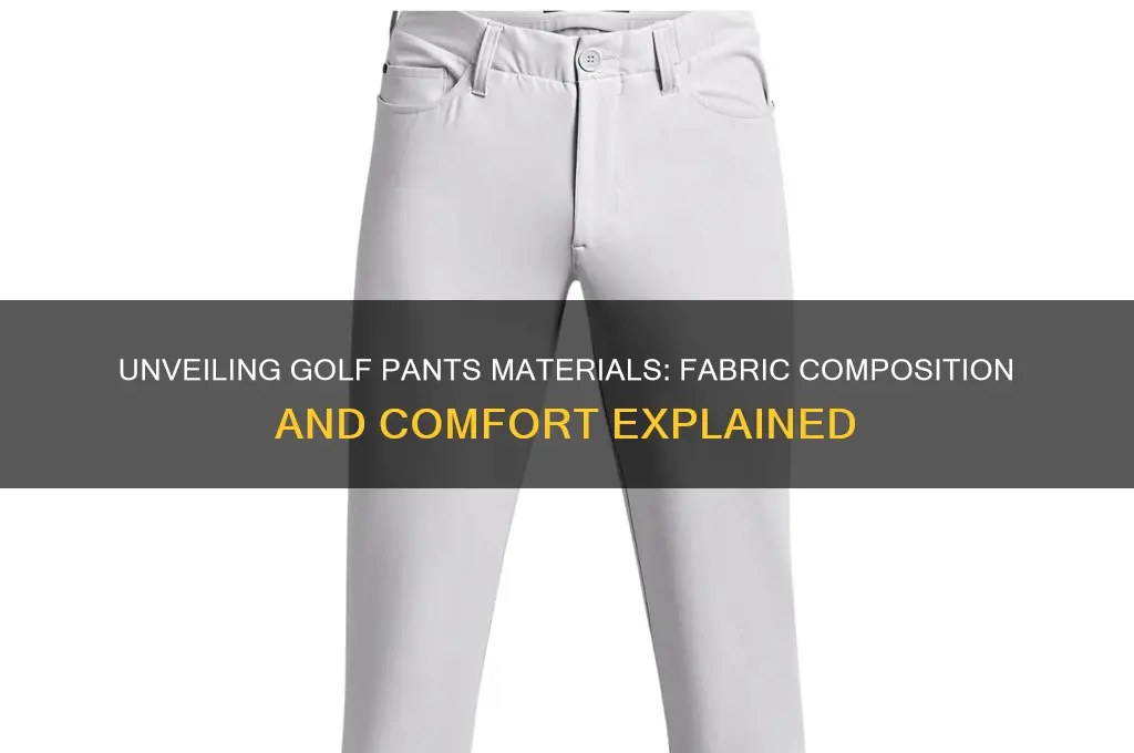 what are golf pants made out of