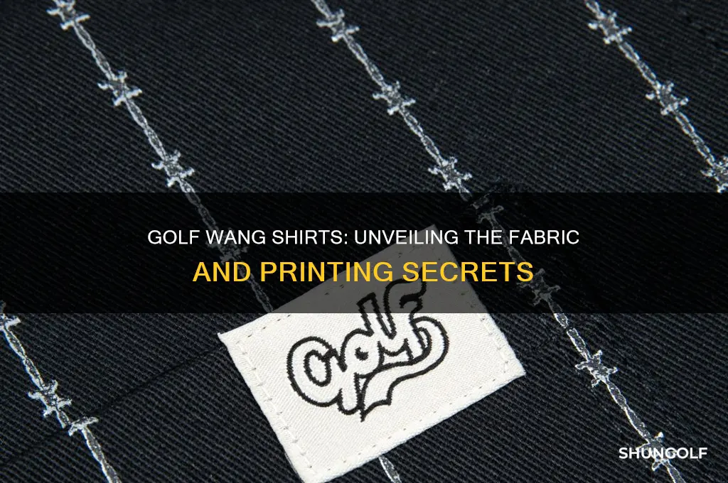 what are golf wang shirts printed on