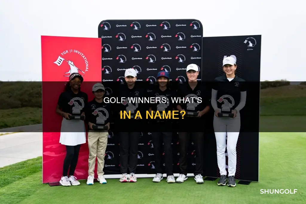 what are golf winners called