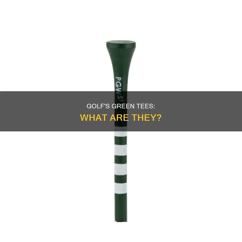 what are green tees in golf