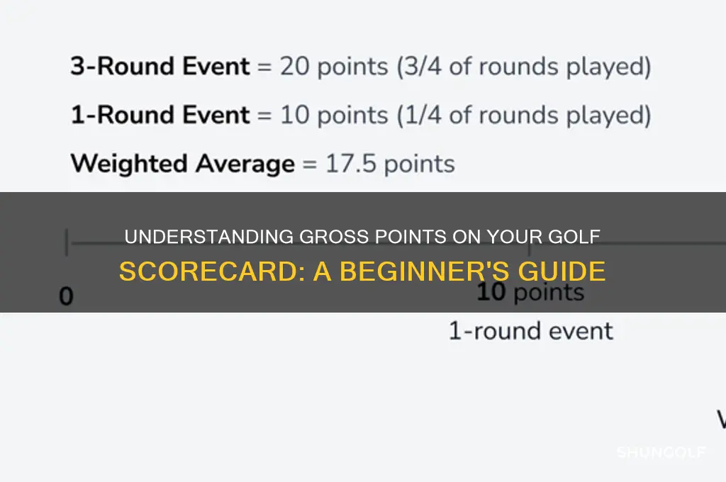 what are gross points on golf score card