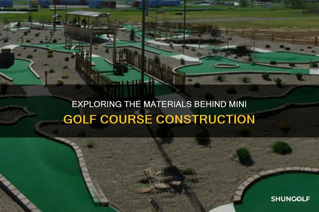 what are mini golf courses made of