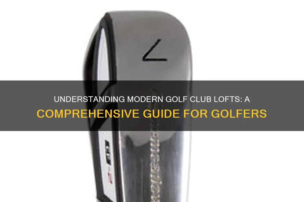 what are modern golf club lofts