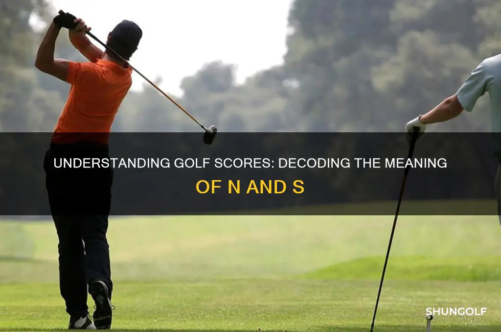 what are n and s on golf scores