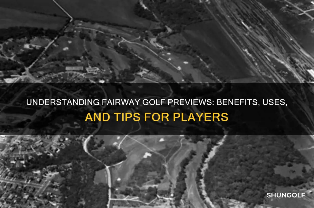 what are previews for on fairway golf