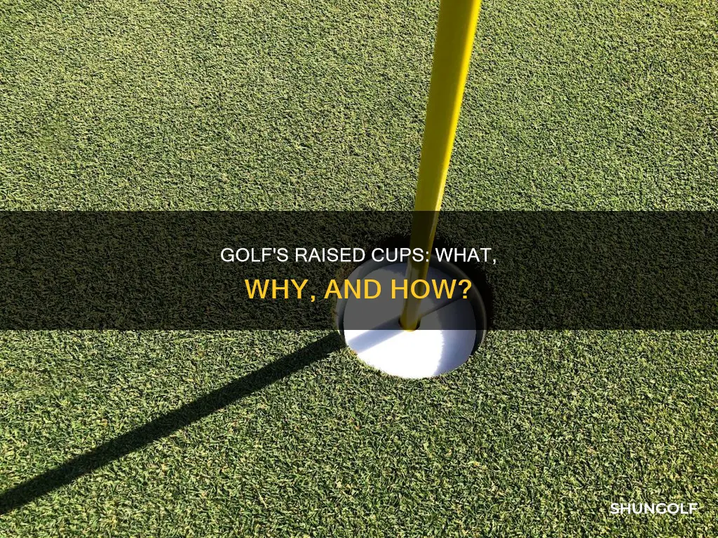 what are raised cups in golf