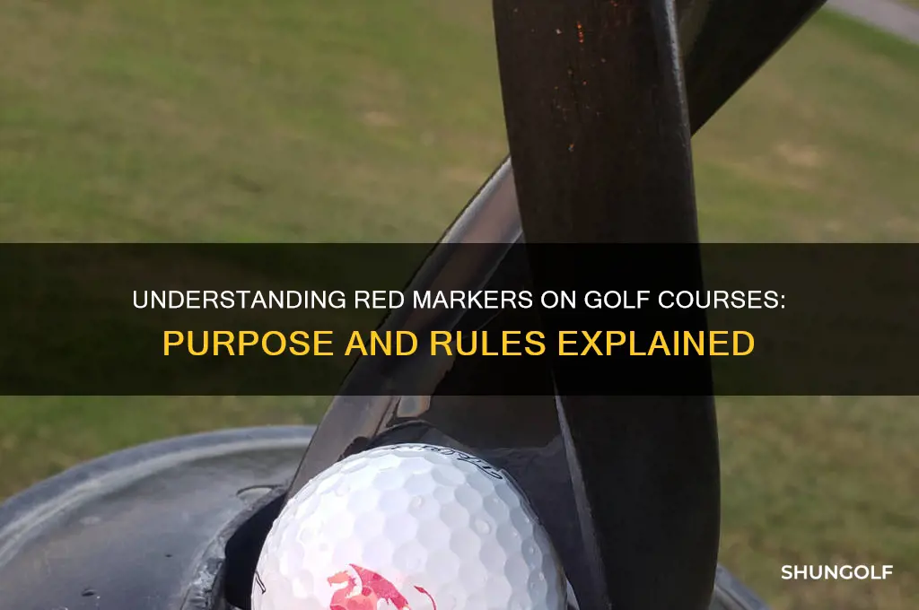what are red markers on a golf course