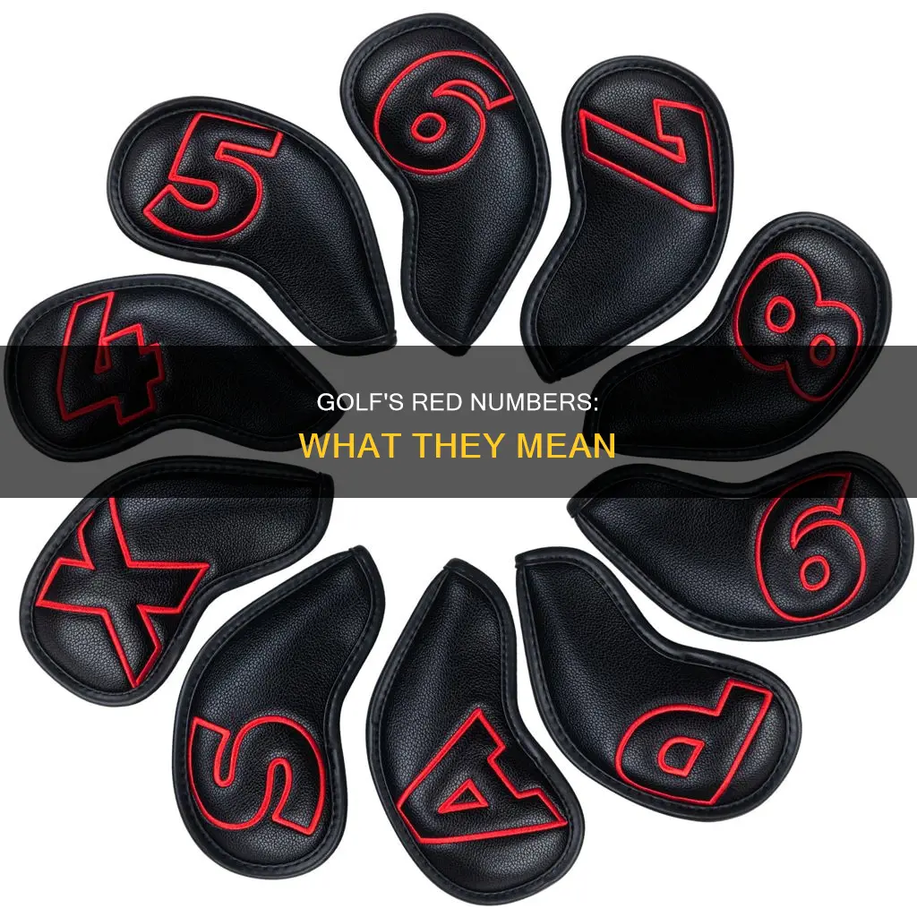 what are red numbers in golf