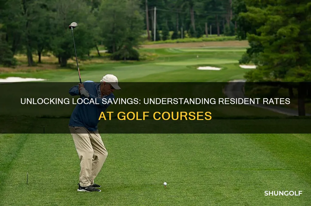 what are resident rates for golf courses