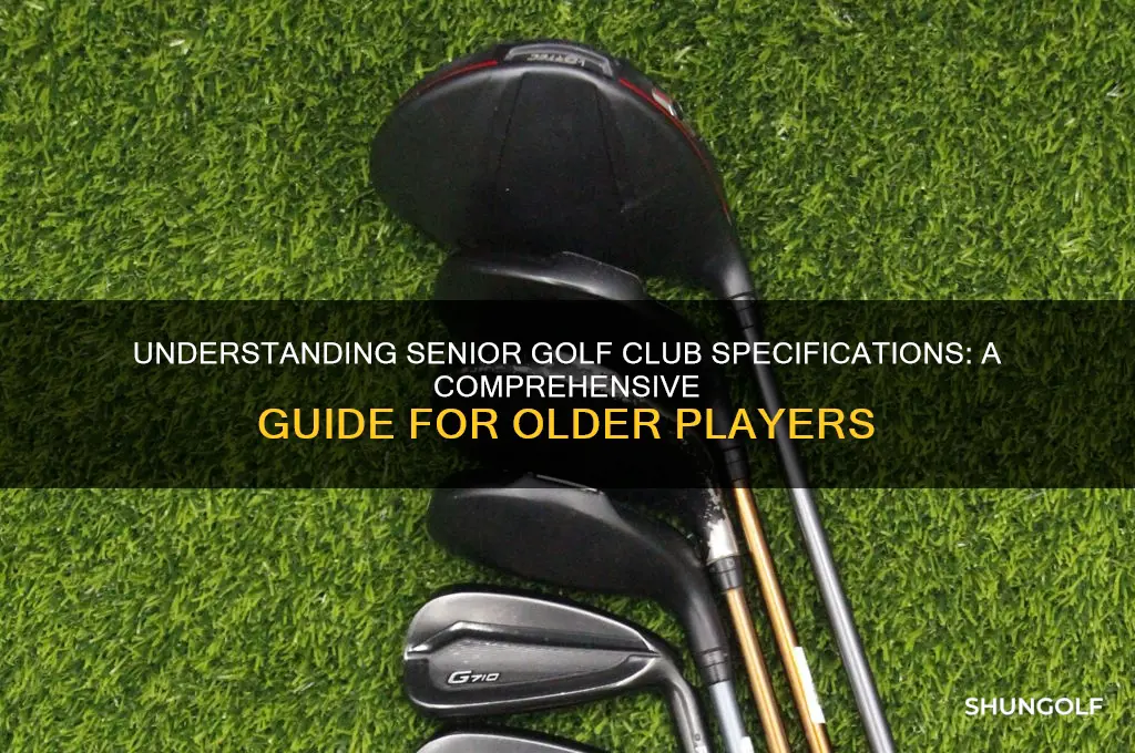 what are senior specifications for golf clubs