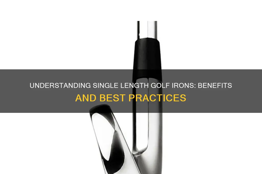 what are single length golf irons