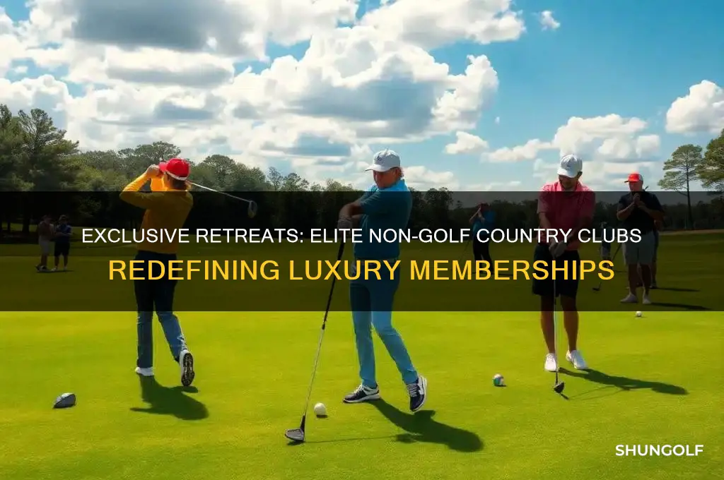 what are some of the most elite non-golf country clubs