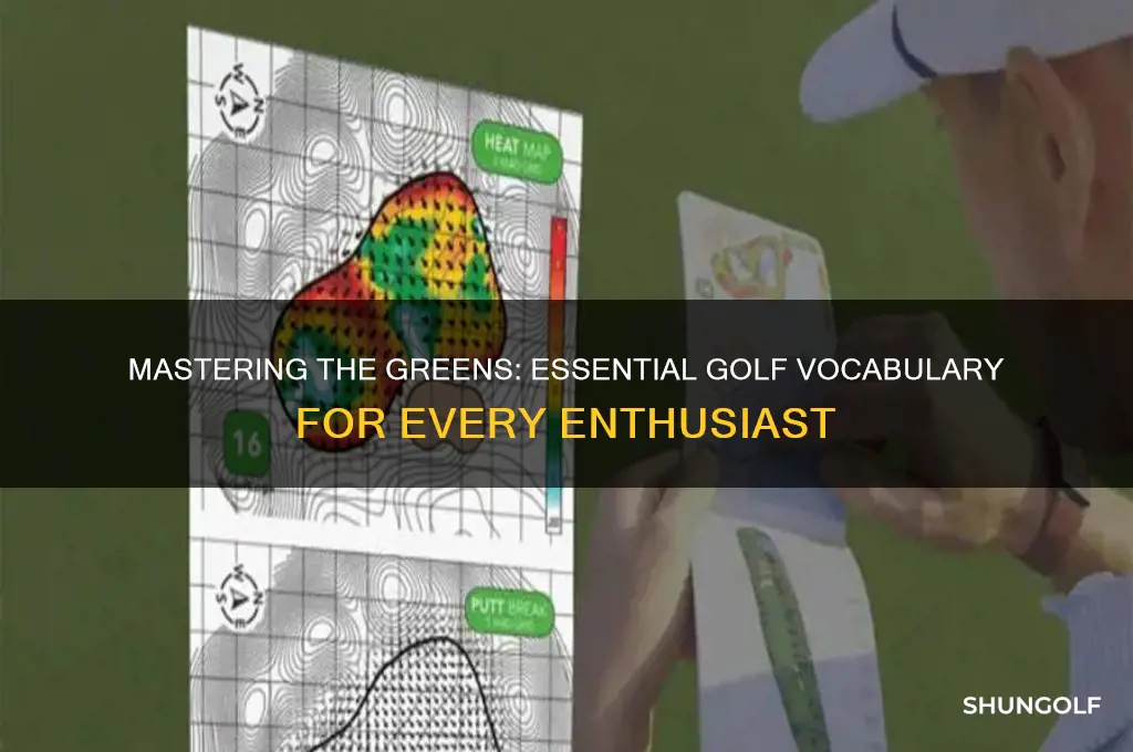 what are some vocabulary words for golf