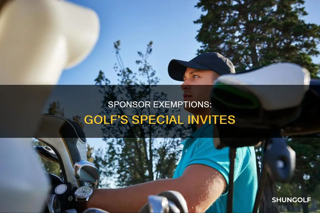 what are sponsor exemptions in golf
