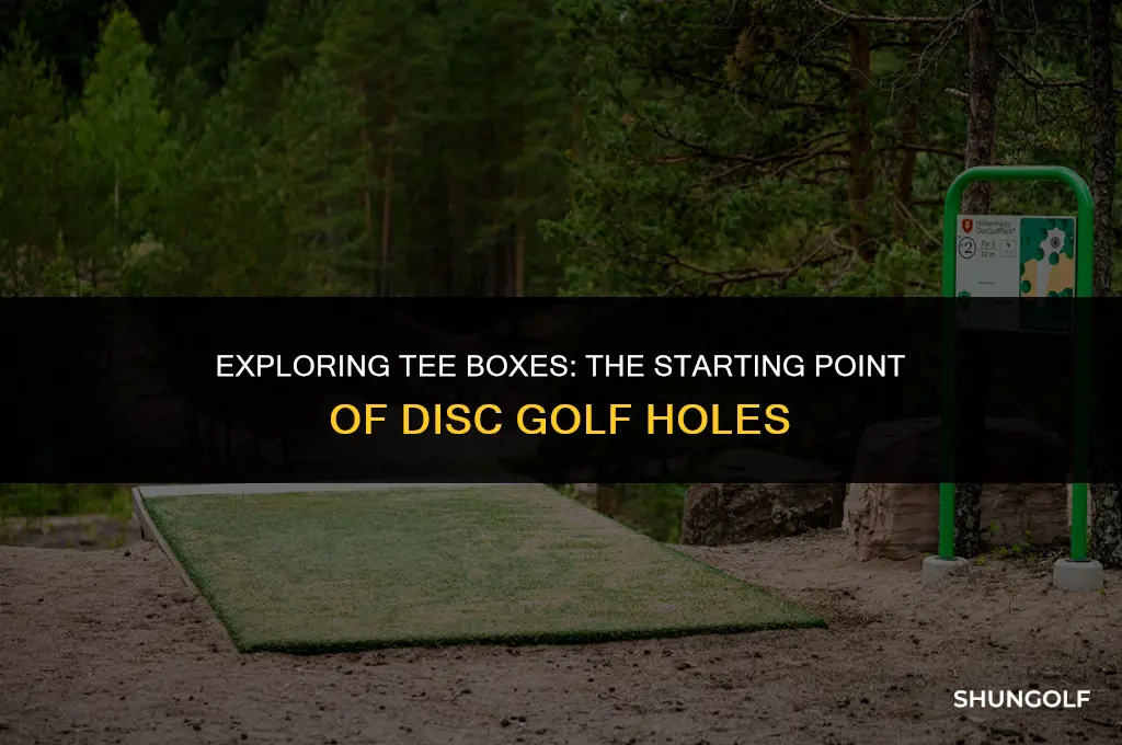what are tee boxes in disc golf