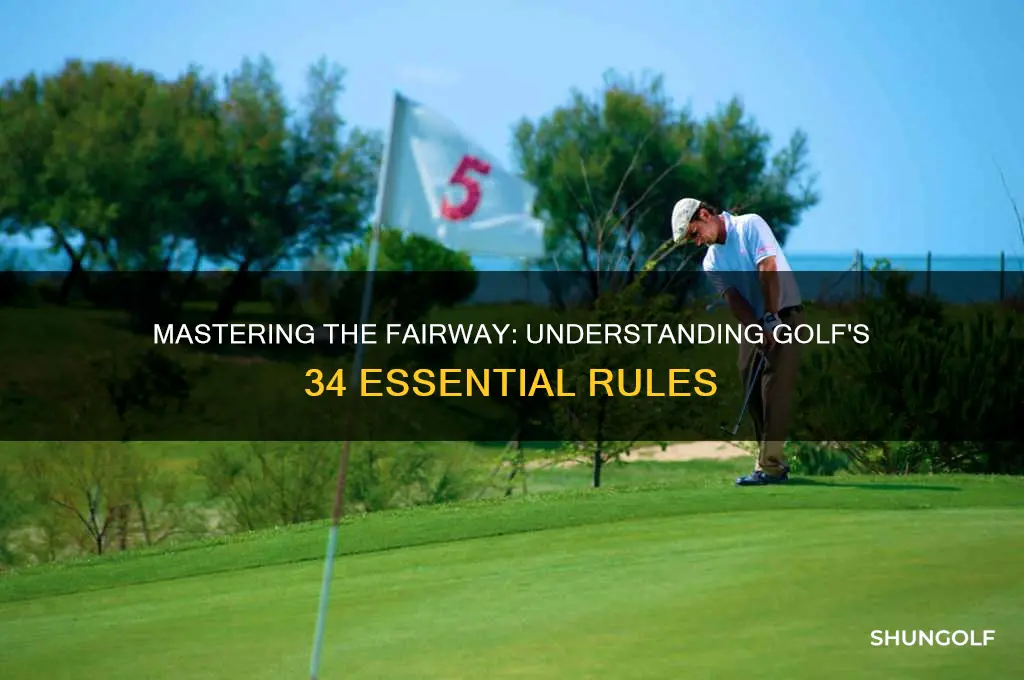 what are the 34 rules of golf
