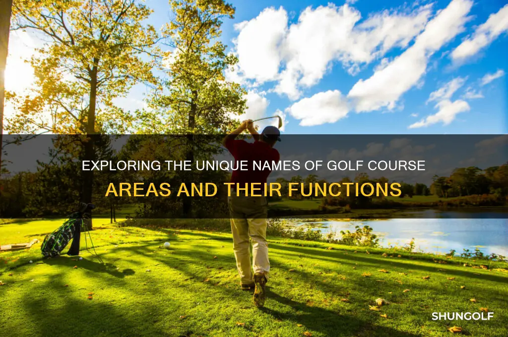what are the areas of a golf course called