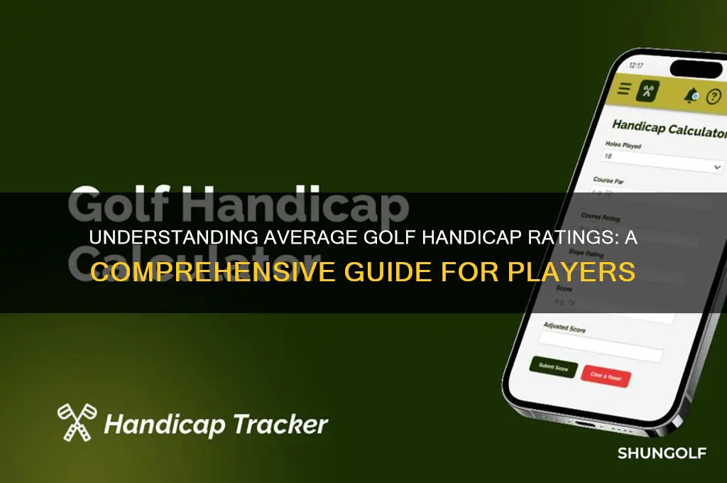 what are the average golf handicap ratings