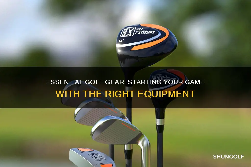what are the beginning equipment needed for golf