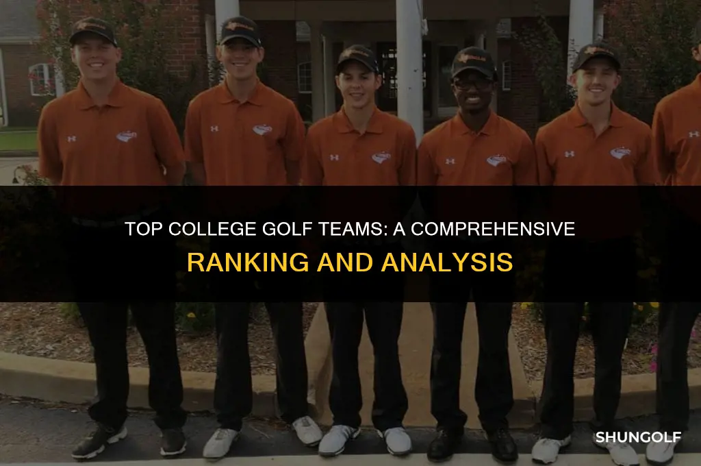 what are the best college golf teams