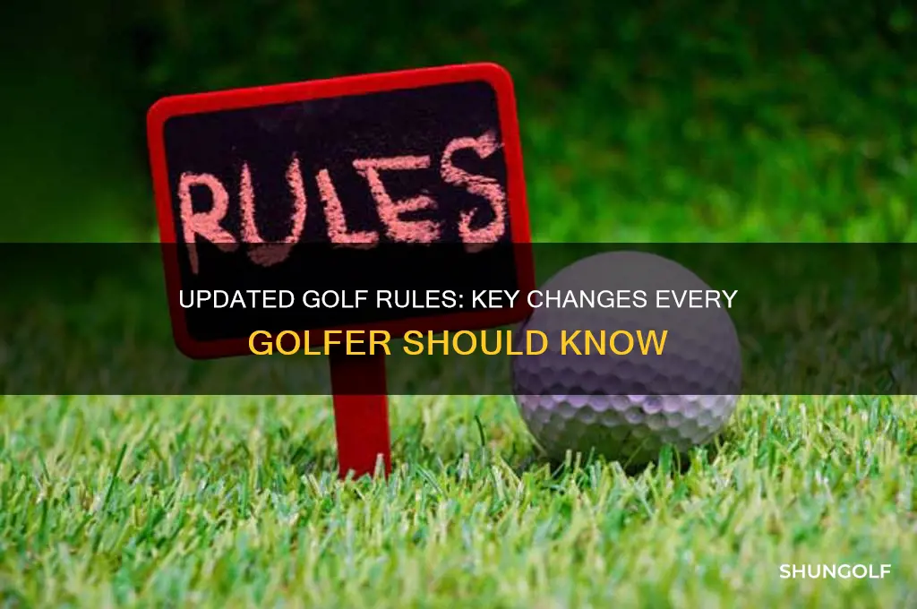 what are the changes to golf rules