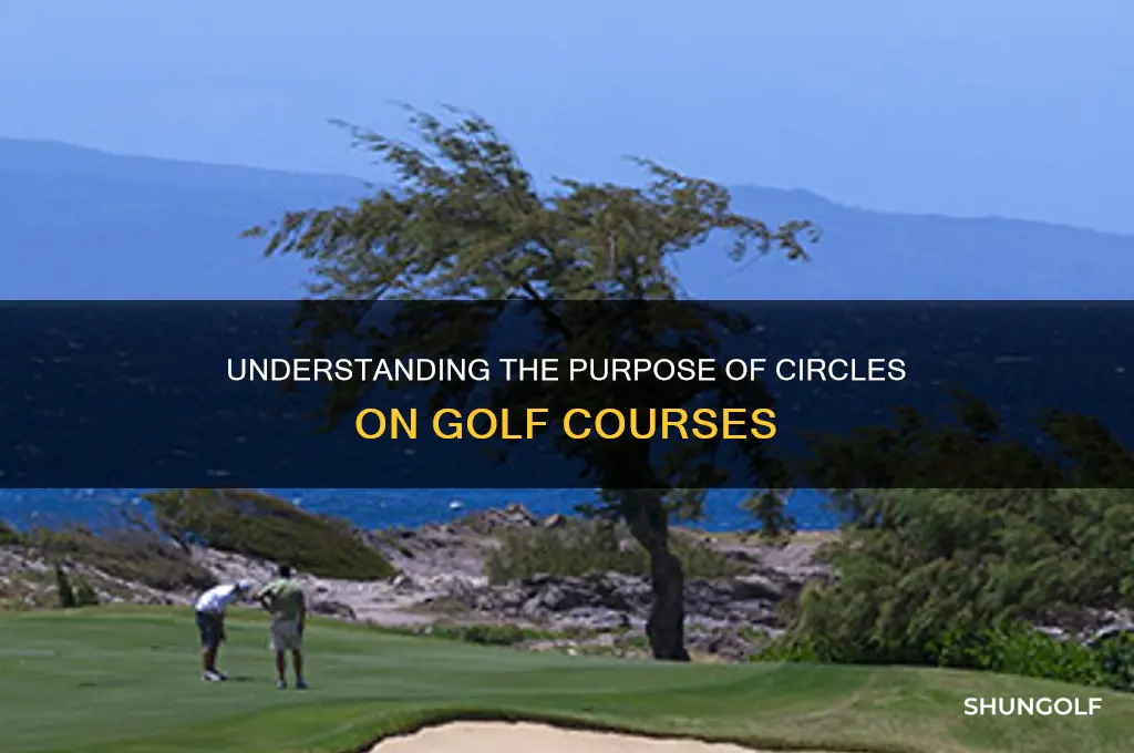 what are the circles on golf courses for