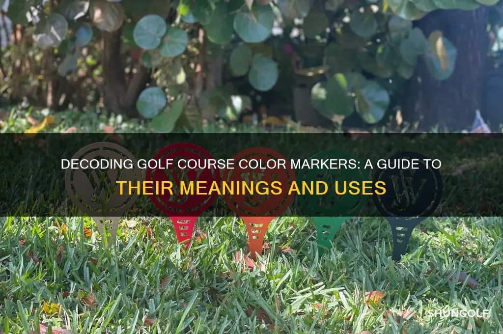 what are the color markers on a golf course