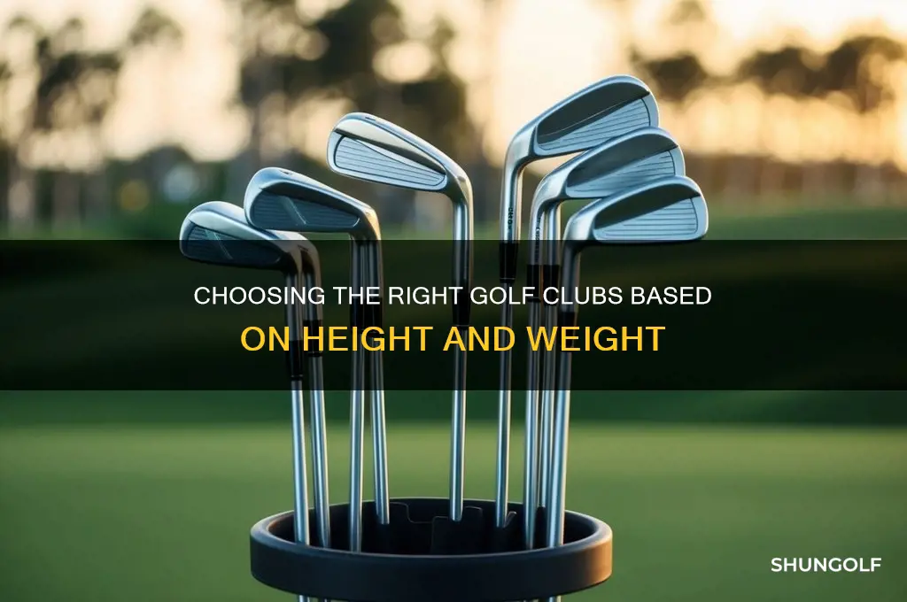 what are the correct golf clubs for height and weight