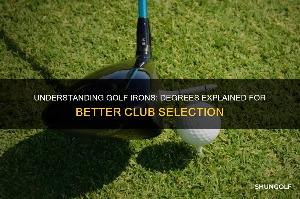 what are the degrees of golf irons