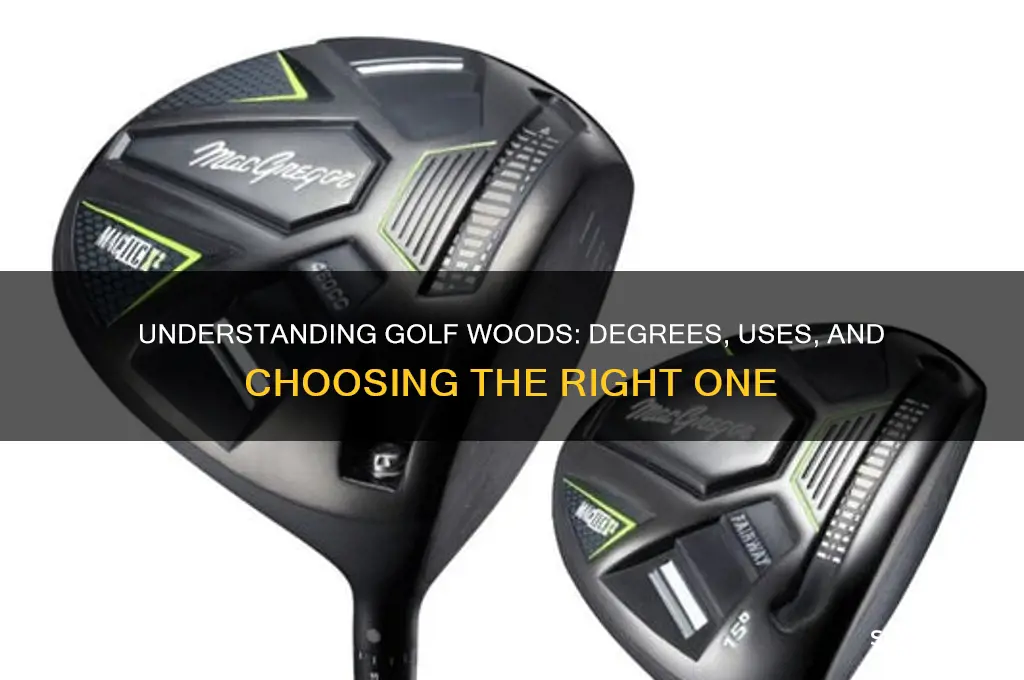 what are the degrees of golf woods
