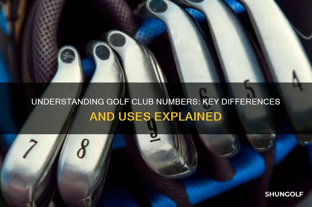 what are the differences between golf clubs numbers