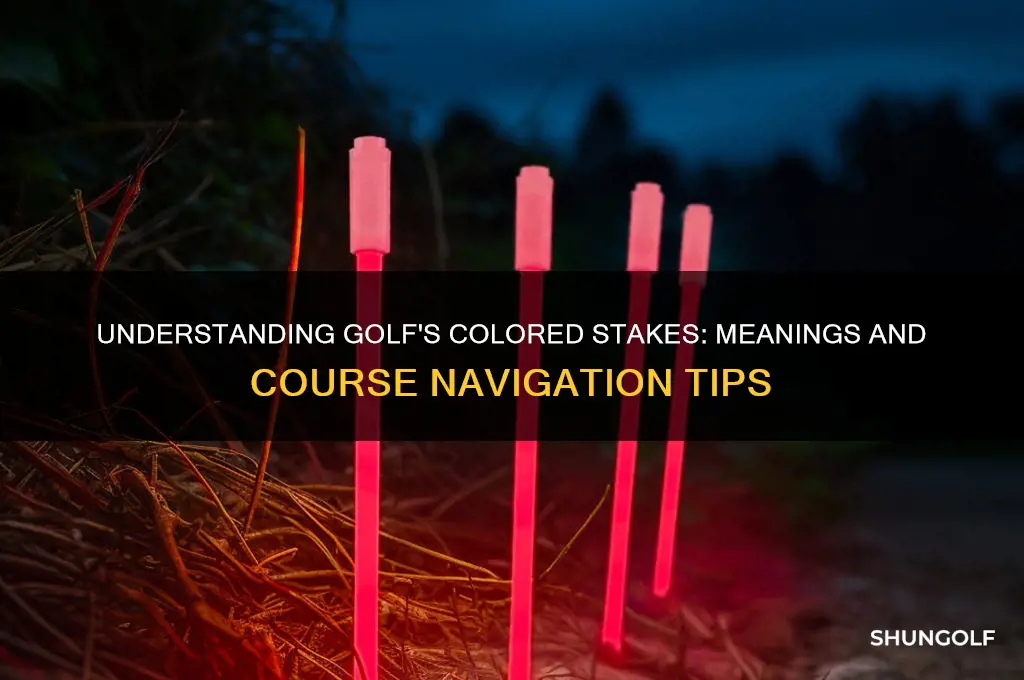 what are the different colored stakes in golf