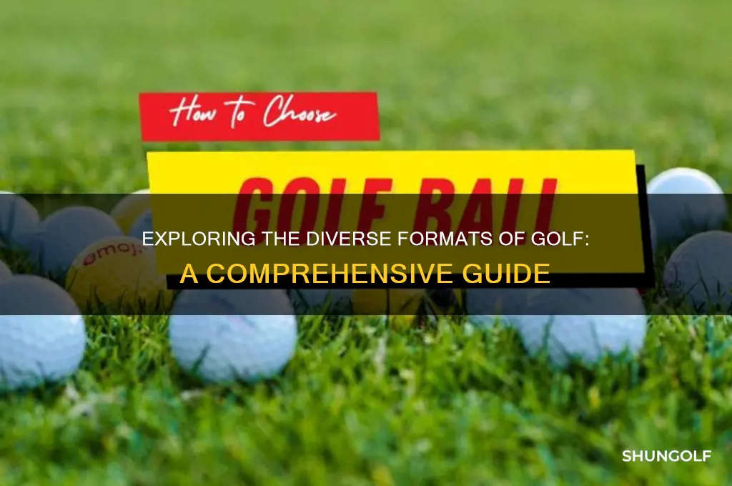 what are the different formats of golf