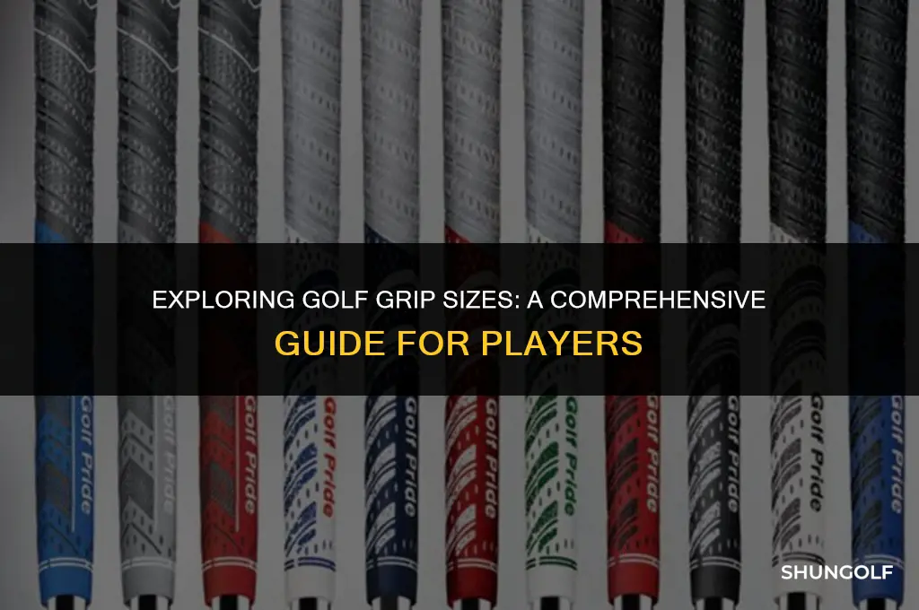 what are the different golf grip sizes