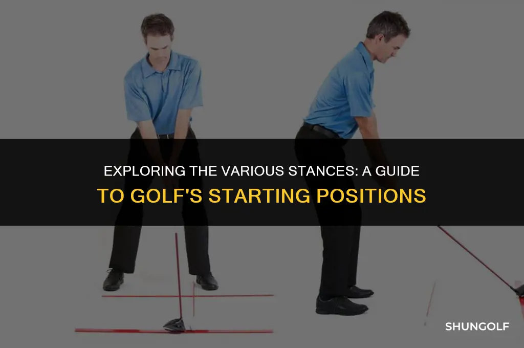 what are the different golf starting positions