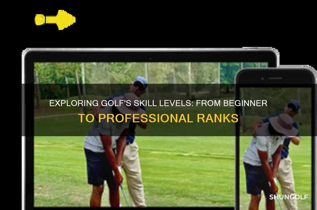 what are the different levels of golf