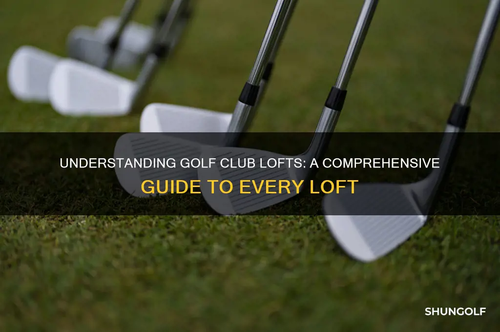 what are the different lofts of golf clubs
