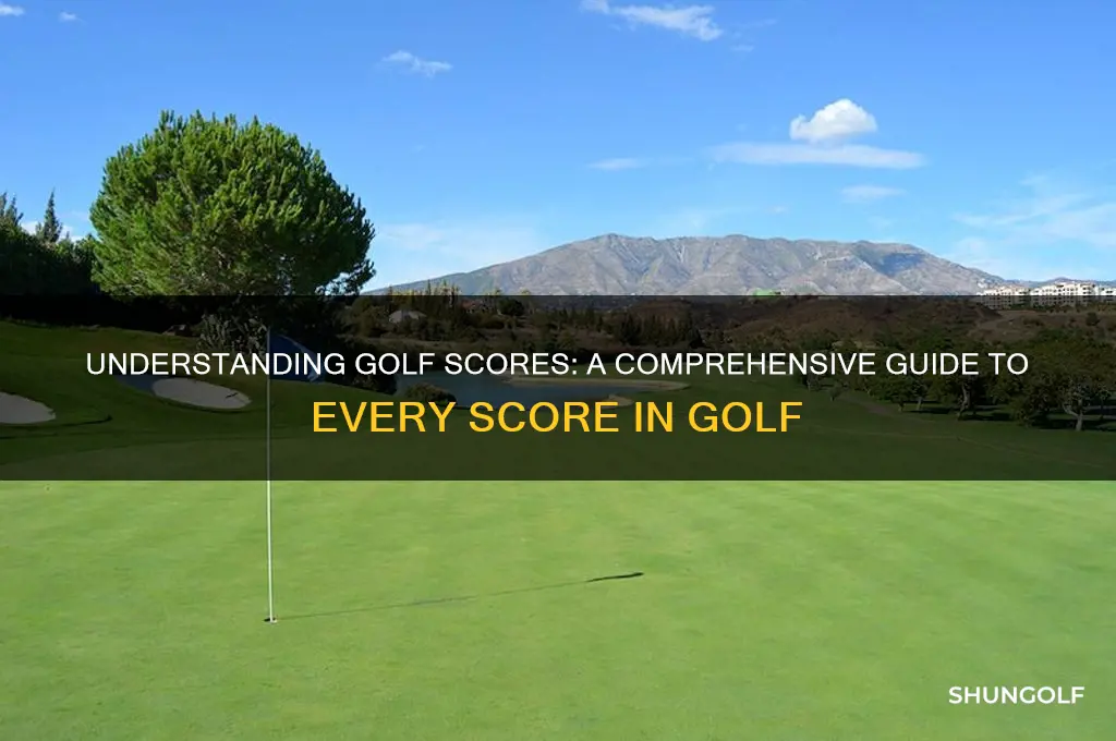 what are the different scores for golf