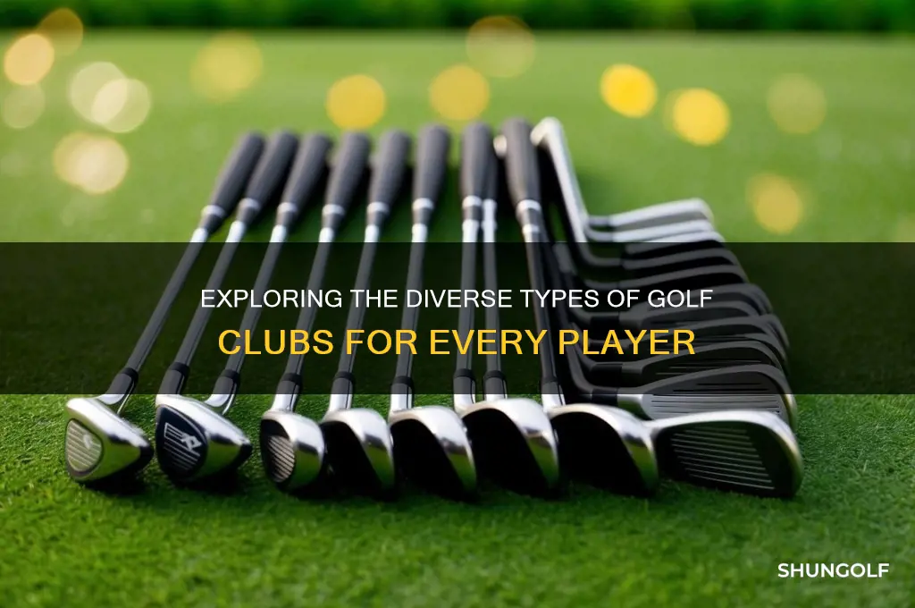 what are the different tupes of golf clubs