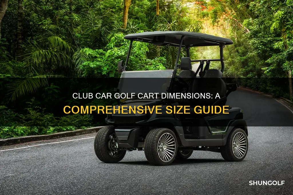 what are the dimensions of a club car golf cart
