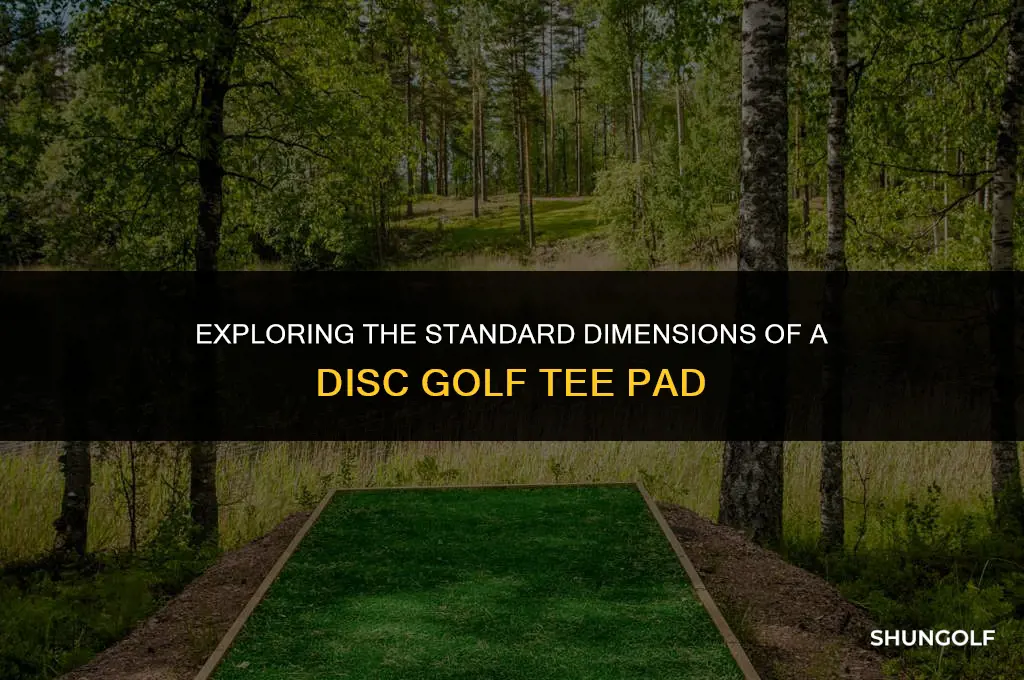 what are the dimensions of a disc golf teepad