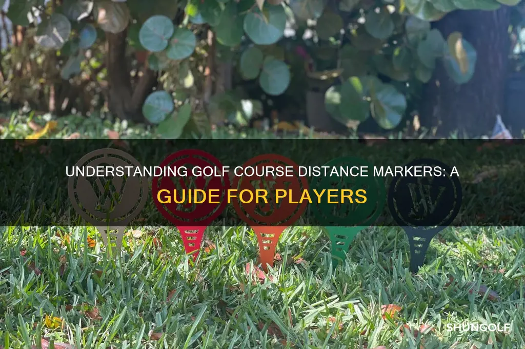 what are the distance markers on a golf course