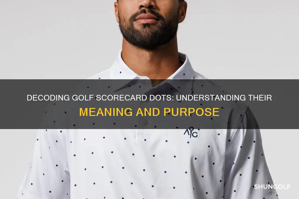 what are the dots on a golf scorecard