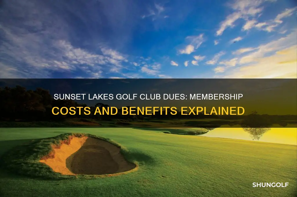 what are the dues at sunset lakes golf club