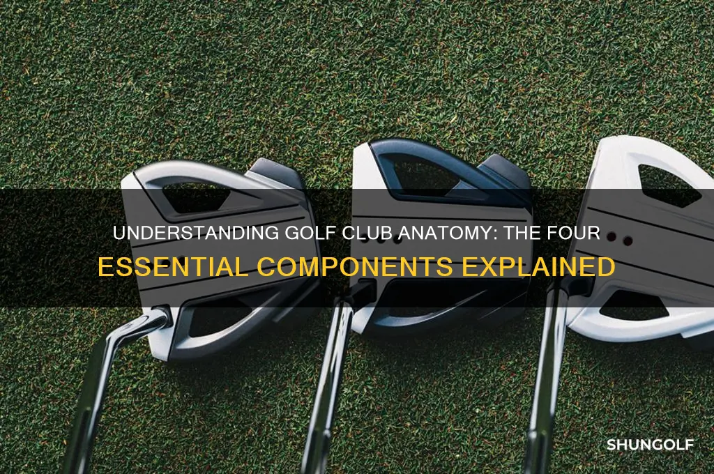 what are the four parts of a golf club
