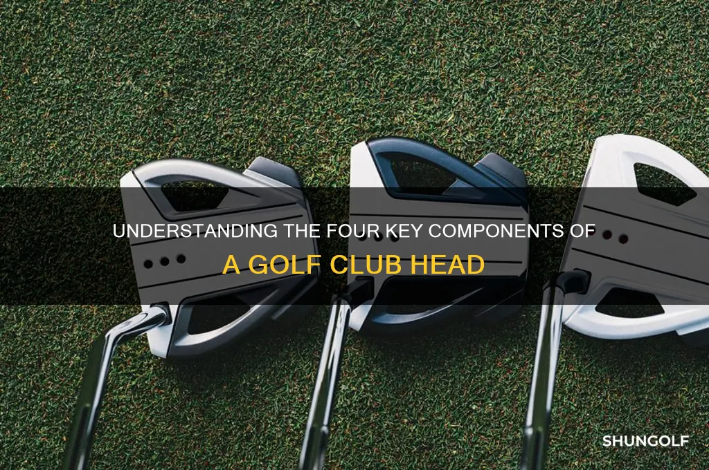 what are the four parts of the golf club head