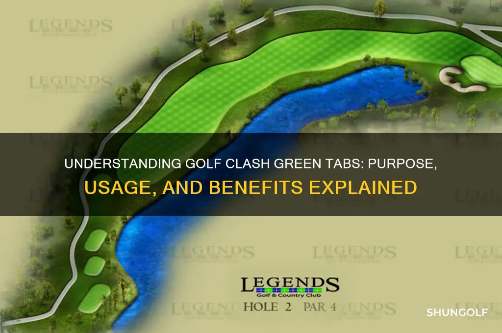 what are the green tabs on golf clash